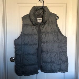 Gray puffer vest